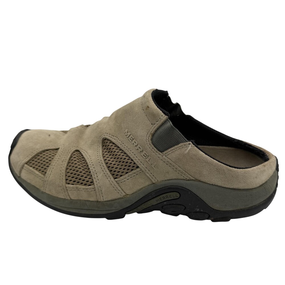 Merrell Jungle Slide Ventilator Shoes Womens Size 10 Olive Green Suede Walking